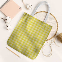 Yellow Japanese Palaka Pride Tote Bag LT14 White Strap One Size Yellow - Polynesian Pride