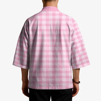Light Pink Japanese Palaka Pride Kimono LT14 - Polynesian Pride
