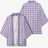 Lavender Japanese Palaka Pride Kimono LT14 - Polynesian Pride