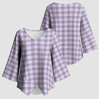 Lavender Japanese Palaka Pride Kimono Sleeve Blouse LT14 - Polynesian Pride