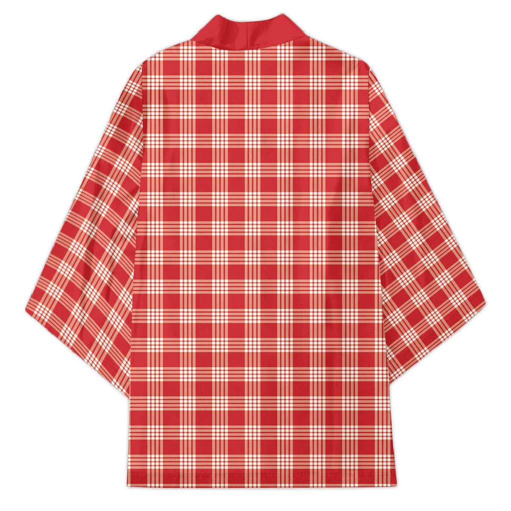 Red Japanese Palaka Pride Kimono LT14 - Polynesian Pride