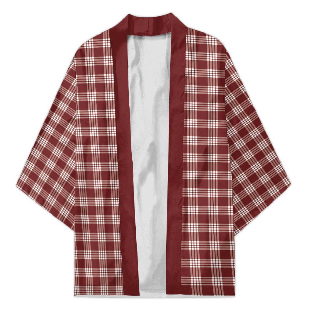 Burgundy Japanese Palaka Pride Kimono LT14 Unisex Burgundy - Polynesian Pride