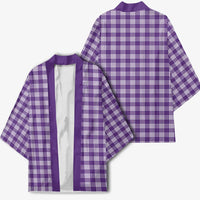 Purple Japanese Palaka Pride Kimono LT14 - Polynesian Pride