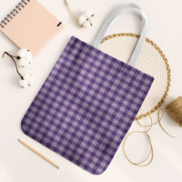 Purple Japanese Palaka Pride Tote Bag LT14 White Strap One Size Purple - Polynesian Pride