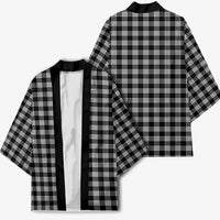 Black Japanese Palaka Pride Kimono LT14 - Polynesian Pride