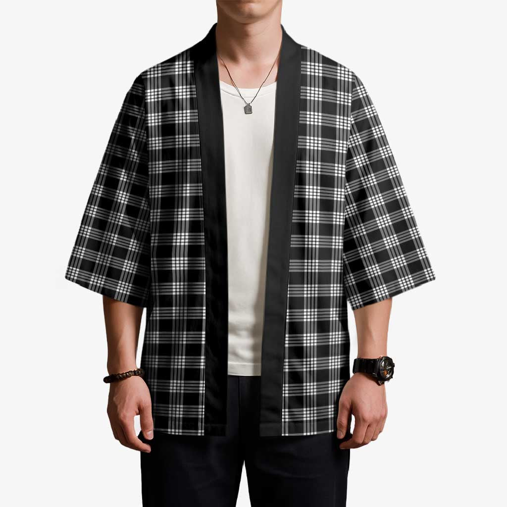 Black Japanese Palaka Pride Kimono LT14 - Polynesian Pride