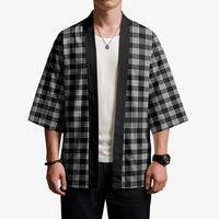Black Japanese Palaka Pride Kimono LT14 - Polynesian Pride