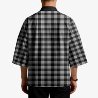 Black Japanese Palaka Pride Kimono LT14 - Polynesian Pride