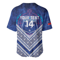 Toa Samoa Rugby Custom Baseball Jersey 40th Anniversary Samoan Siapo Pattern LT14 - Polynesian Pride