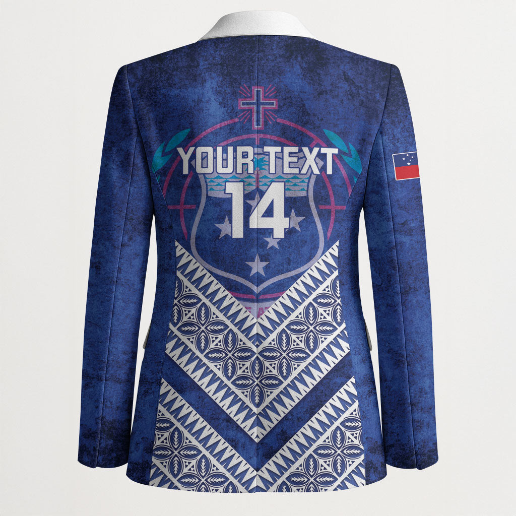 Toa Samoa Rugby Custom Blazer 40th Anniversary Samoan Siapo Pattern LT14 - Polynesian Pride