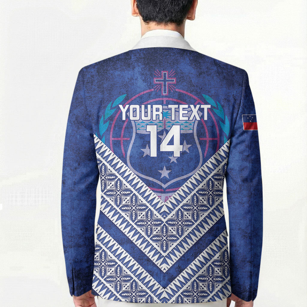 Toa Samoa Rugby Custom Blazer 40th Anniversary Samoan Siapo Pattern LT14 - Polynesian Pride