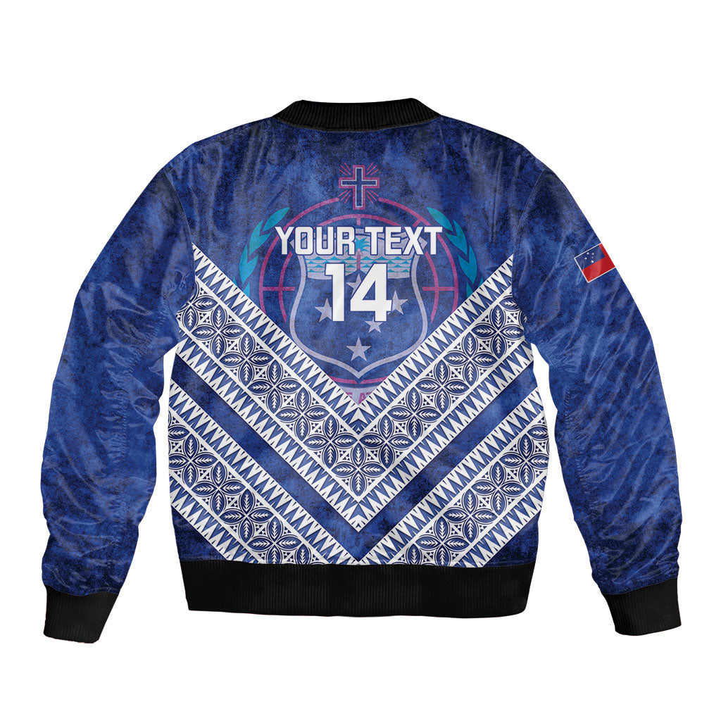 Toa Samoa Rugby Custom Bomber Jacket 40th Anniversary Samoan Siapo Pattern LT14 - Polynesian Pride