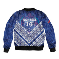 Toa Samoa Rugby Custom Bomber Jacket 40th Anniversary Samoan Siapo Pattern LT14 - Polynesian Pride