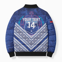 Toa Samoa Rugby Custom Bomber Puffer Jacket 40th Anniversary Samoan Siapo Pattern LT14 - Polynesian Pride