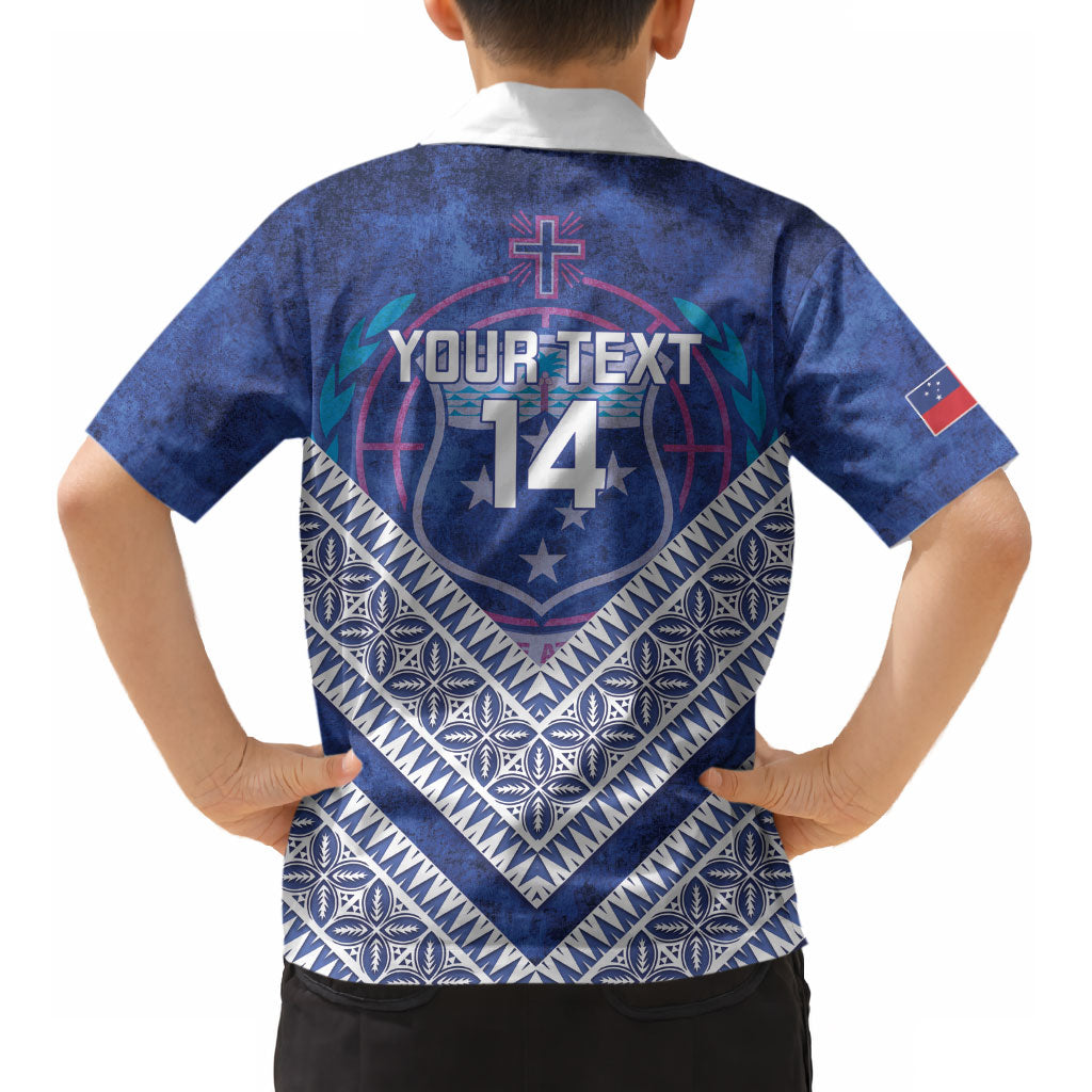 Toa Samoa Rugby Custom Kid Hawaiian Shirt 40th Anniversary Samoan Siapo Pattern LT14 - Polynesian Pride