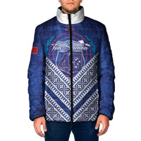 Toa Samoa Rugby Custom Padded Jacket 40th Anniversary Samoan Siapo Pattern