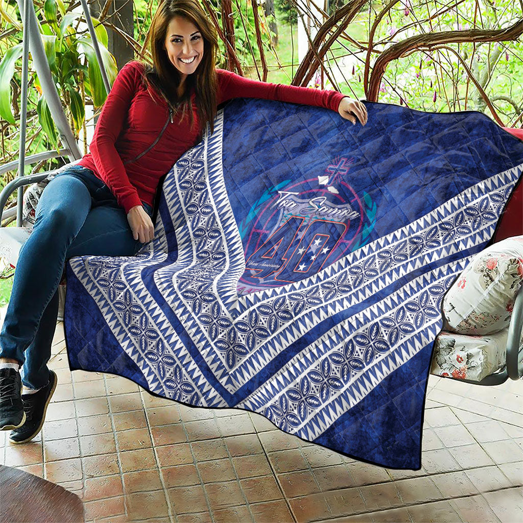 Toa Samoa Rugby Quilt 40th Anniversary Samoan Siapo Pattern LT14 - Polynesian Pride