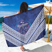 Toa Samoa Rugby Sarong 40th Anniversary Samoan Siapo Pattern LT14 One Size 44 x 66 inches Blue - Polynesian Pride