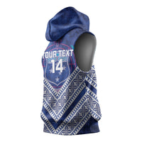 Toa Samoa Rugby Custom Sleeveless Hoodie 40th Anniversary Samoan Siapo Pattern LT14 - Polynesian Pride