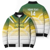 Cook Islands Rugby Custom Bomber Puffer Jacket Come On Kukis LT14 - Polynesian Pride