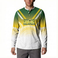 Cook Islands Rugby Custom Button Sweatshirt Come On Kukis LT14 - Polynesian Pride
