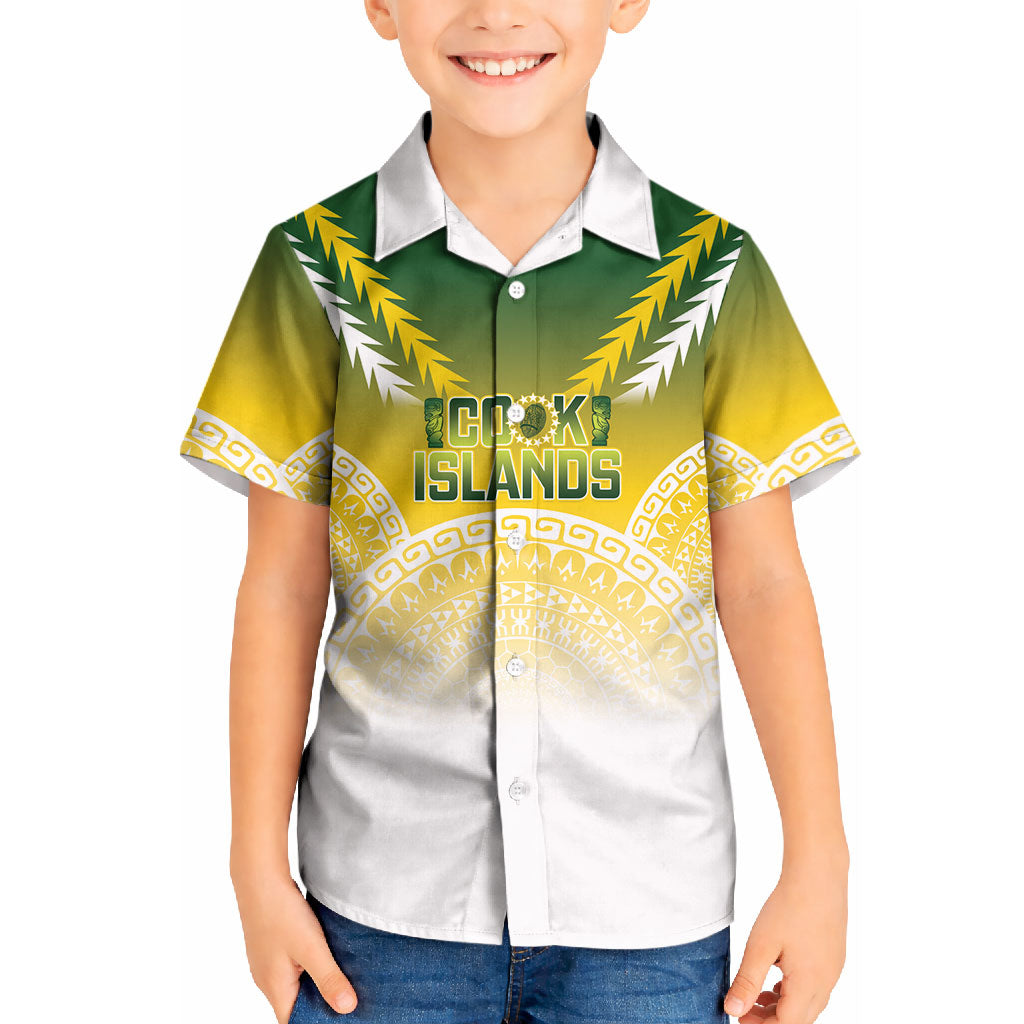 Cook Islands Rugby Custom Kid Hawaiian Shirt Come On Kukis