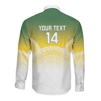 Cook Islands Rugby Custom Long Sleeve Button Shirt Come On Kukis LT14 - Polynesian Pride