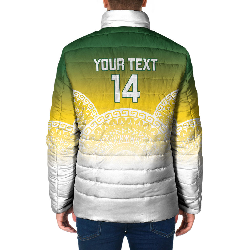 Cook Islands Rugby Custom Padded Jacket Come On Kukis