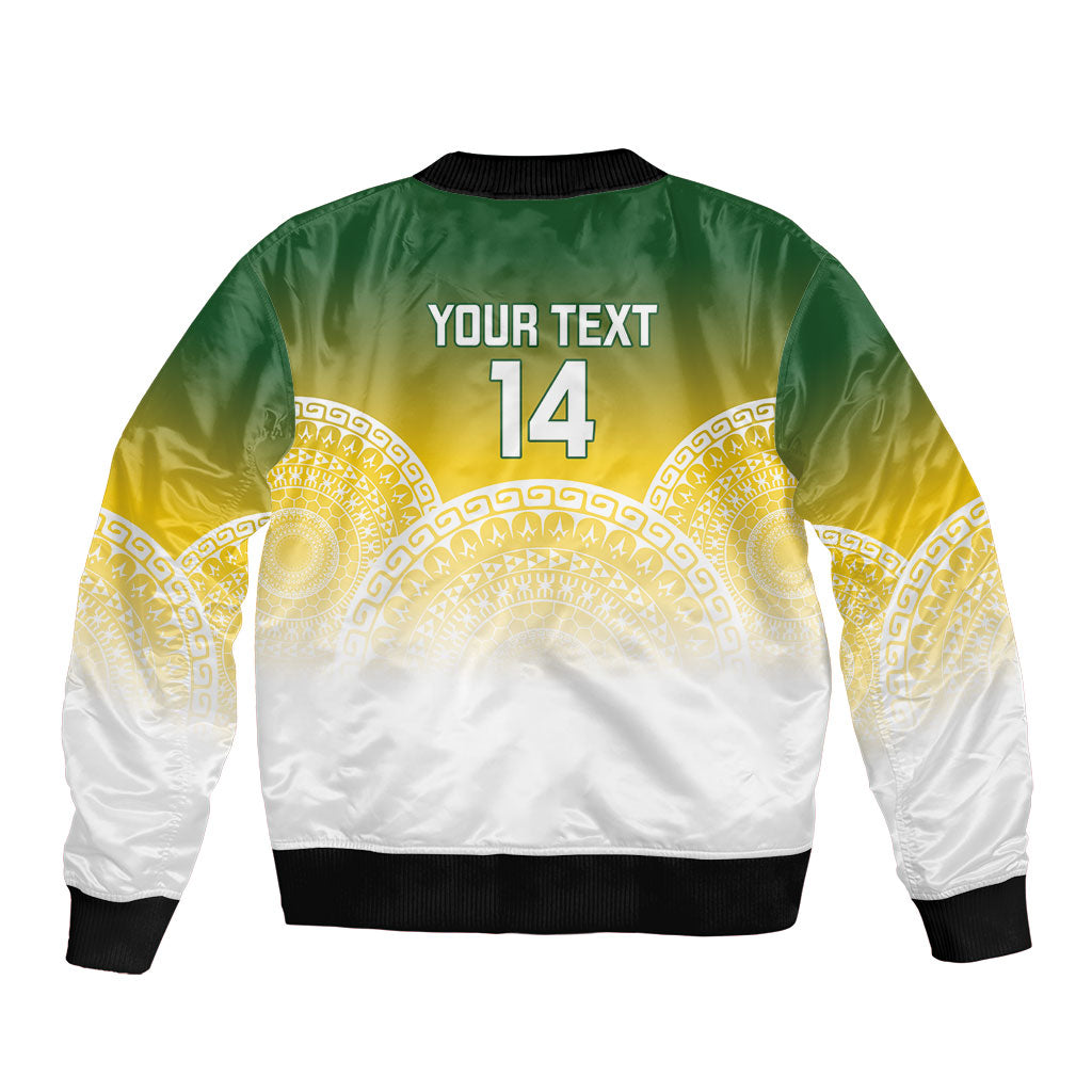 Cook Islands Rugby Custom Sleeve Zip Bomber Jacket Come On Kukis LT14 - Polynesian Pride