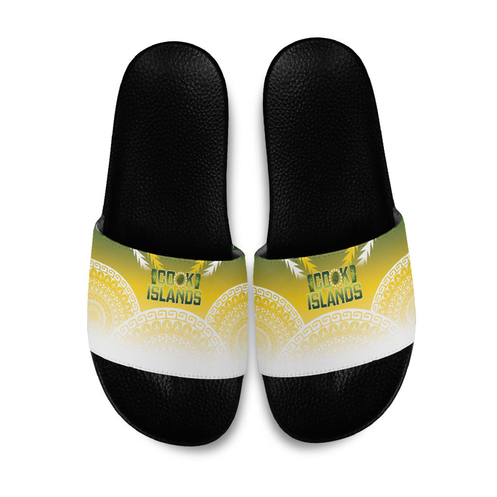 Cook Islands Rugby Slide Sandals Come On Kukis LT14 Multicolor - Polynesian Pride