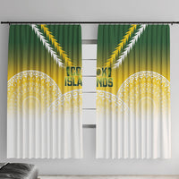 Cook Islands Rugby Window Curtain Come On Kukis LT14 With Hooks Multicolor - Polynesian Pride
