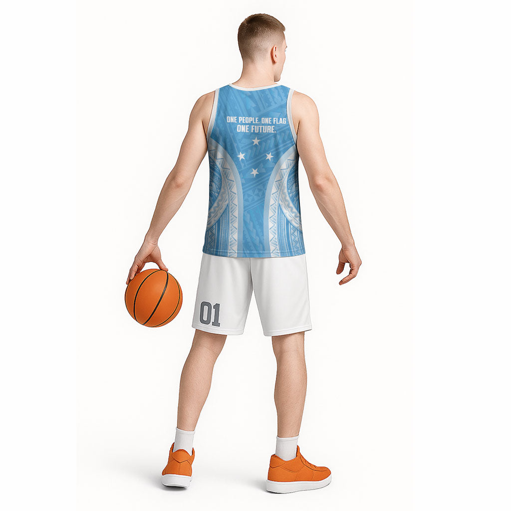 Federated States of Micronesia Independence Day Basketball Jersey FSM 40th Anniversary Proud LT14 - Polynesian Pride