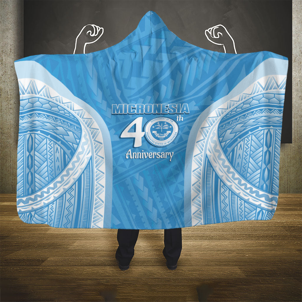 Federated States of Micronesia Independence Day Hooded Blanket FSM 40th Anniversary Proud LT14 - Polynesian Pride