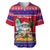 Custom Guam Christmas Baseball Jersey Guaman Santas Felis Pasgua LT14 Blue - Polynesian Pride