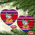 Custom Guam Christmas Ceramic Ornament Guaman Santas Felis Pasgua LT14 Heart Blue - Polynesian Pride