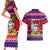 Custom Guam Christmas Couples Matching Short Sleeve Bodycon Dress and Hawaiian Shirt Guaman Santas Felis Pasgua LT14 - Polynesian Pride