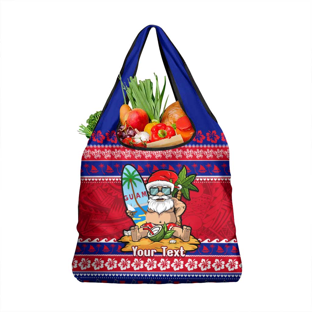 Custom Guam Christmas Grocery Bag Guaman Santas Felis Pasgua