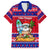 Custom Guam Christmas Hawaiian Shirt Guaman Santas Felis Pasgua LT14 Blue - Polynesian Pride