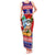 Custom Guam Christmas Tank Maxi Dress Guaman Santas Felis Pasgua LT14 Women Blue - Polynesian Pride