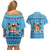 Custom Fiji Christmas Couples Matching Off Shoulder Short Dress and Hawaiian Shirt Fijian Tapa Marau na Kerisimasi LT14 - Polynesian Pride