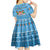 Custom Fiji Christmas Kid Short Sleeve Dress Fijian Tapa Marau na Kerisimasi LT14 - Polynesian Pride