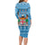 Custom Fiji Christmas Long Sleeve Bodycon Dress Fijian Tapa Marau na Kerisimasi LT14 - Polynesian Pride