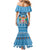 Custom Fiji Christmas Mermaid Dress Fijian Tapa Marau na Kerisimasi LT14 - Polynesian Pride