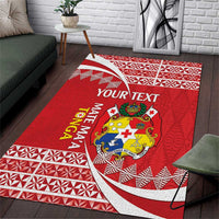 Custom Mate Maa Tonga Area Rug 2024 Go Champions LT14 Red - Polynesian Pride