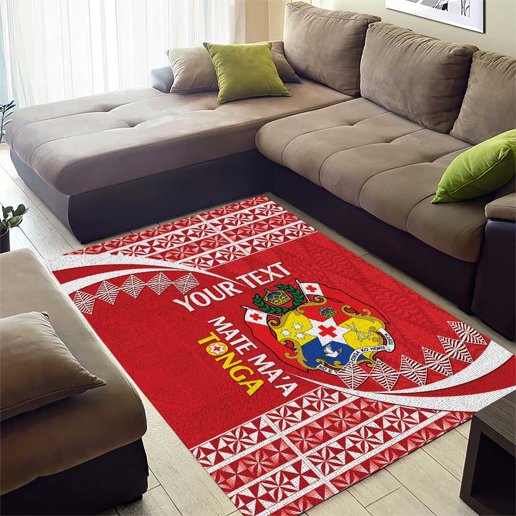 Custom Mate Maa Tonga Area Rug 2024 Go Champions LT14 - Polynesian Pride
