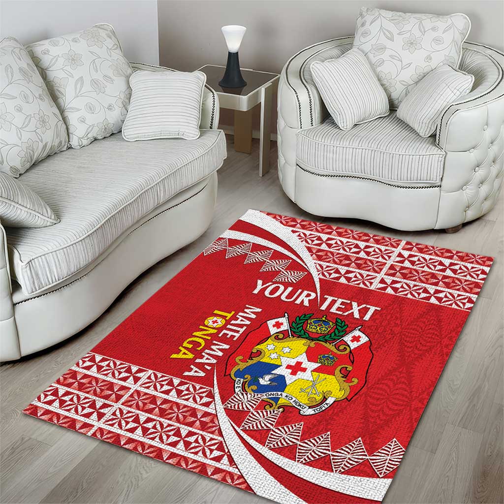 Custom Mate Maa Tonga Area Rug 2024 Go Champions LT14 - Polynesian Pride