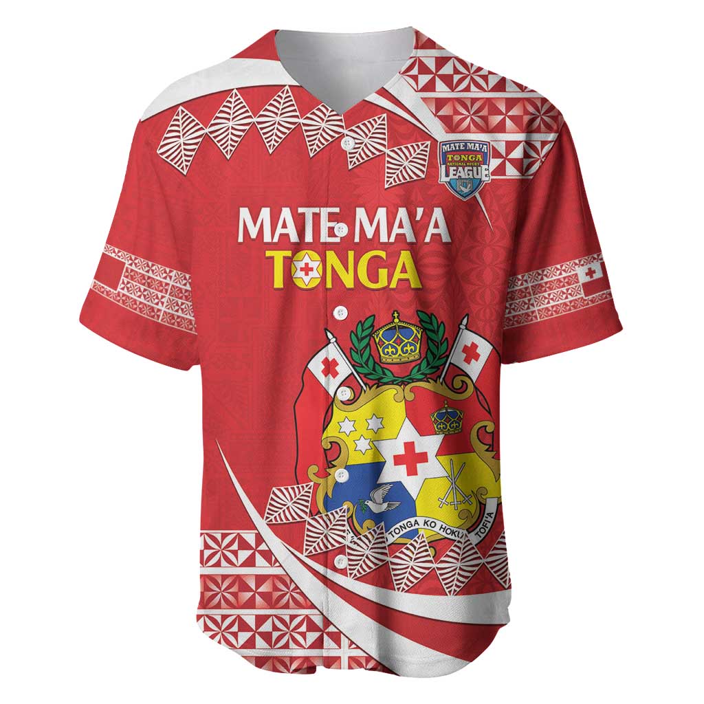 Custom Mate Maa Tonga Baseball Jersey 2024 Go Champions LT14 Red - Polynesian Pride