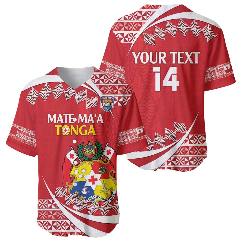 Custom Mate Maa Tonga Baseball Jersey 2024 Go Champions LT14 - Polynesian Pride