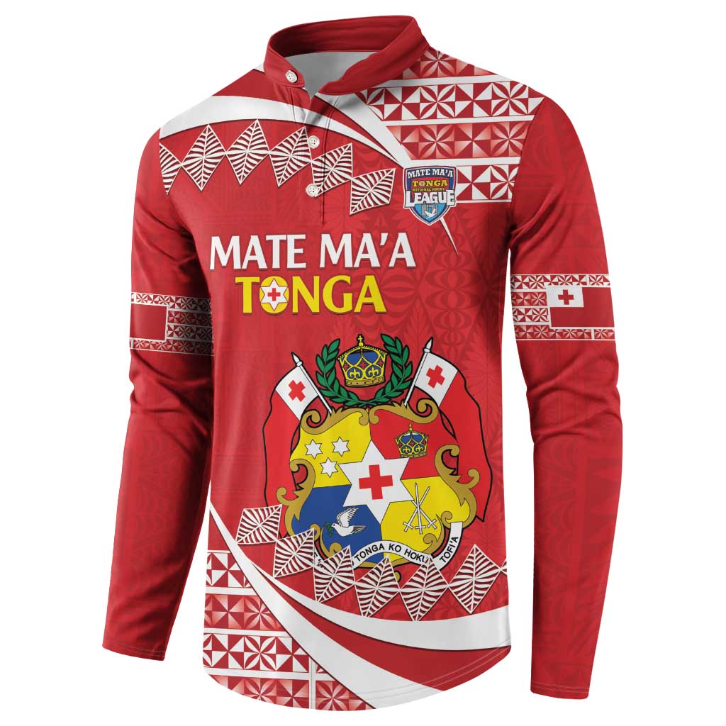 Custom Mate Maa Tonga Button Sweatshirt 2024 Go Champions LT14 - Polynesian Pride