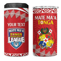 Custom Mate Maa Tonga 4 in 1 Can Cooler Tumbler 2024 Go Champions LT14 One Size: 16 oz Red - Polynesian Pride